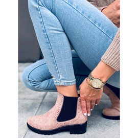 Női Chelsea csizma Kleo Beige bézs fekete 1