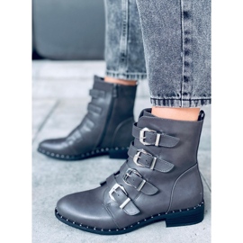 Csizma Punto Grey csatokkal szürke 1