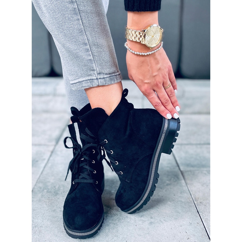 Bing fekete fűzős csizma 2 Bing fekete fűzős csizma 2