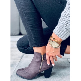 Magas sarkú velúr Antone Grey csizma szürke 2