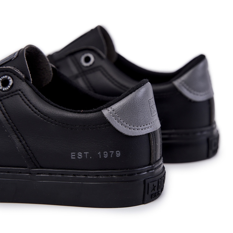 Bőr férfi tornacipő Big Star JJ174108 fekete 4