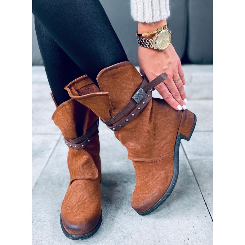 Katonai női csizma Aina Camel barna 1