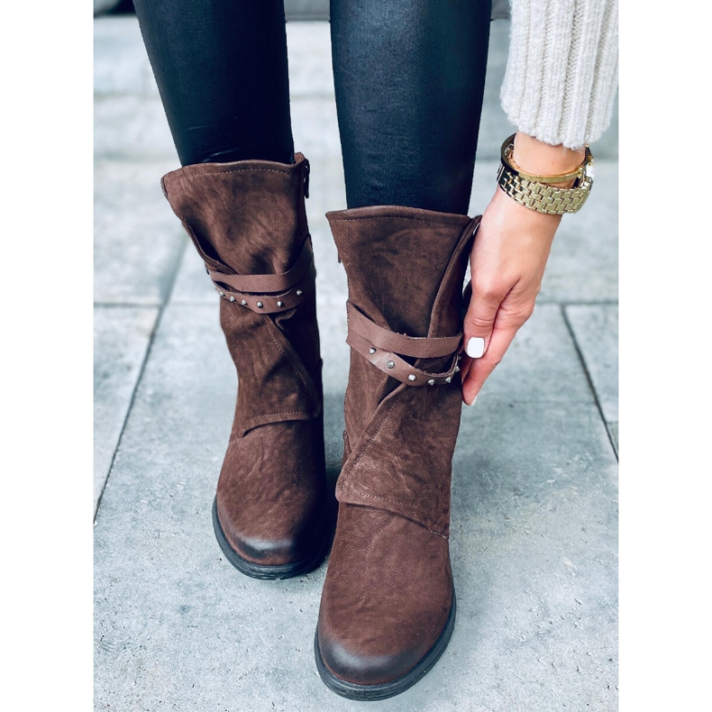 Katonai női csizma Aina Brown barna 1