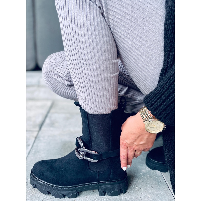 Chelsea csizma Calipso Black felsőrésszel fekete 1