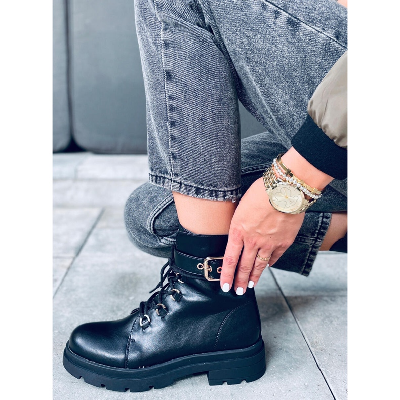 Pomona Fekete katonai csizma 1