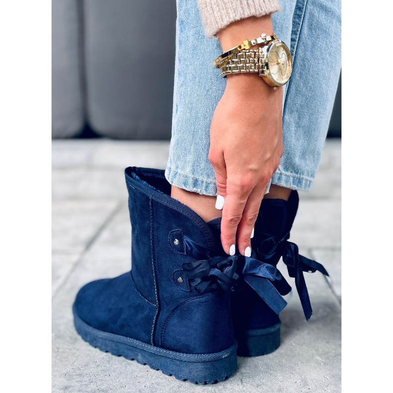 Emusy hócsizma Stella Blue masnikkal sötétkék 1