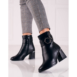 T.Sokolski Fekete Sokolski női csizma széles oszlopon 2