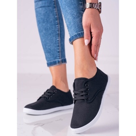 Könnyű női Shelovet fekete szövet tornacipő 1