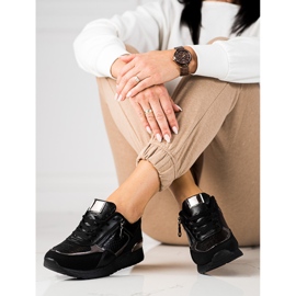 Női tornacipő a Shelovet platformon fekete 1