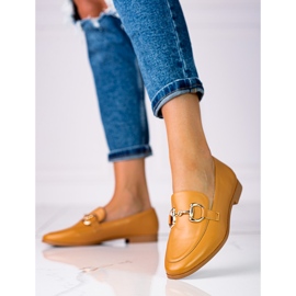 Elegáns női Shelovet barna cipó alacsony sarkú cipővel 1