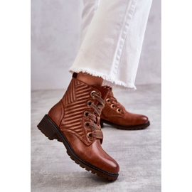 PG1 Bőr steppelt csizma barna torinói melegítéssel 1