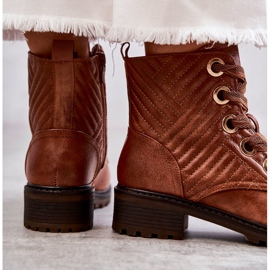 PG1 Bőr steppelt csizma barna torinói melegítéssel 2