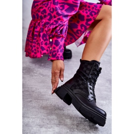 Magas női csizma, kötött fekete Verlon 2