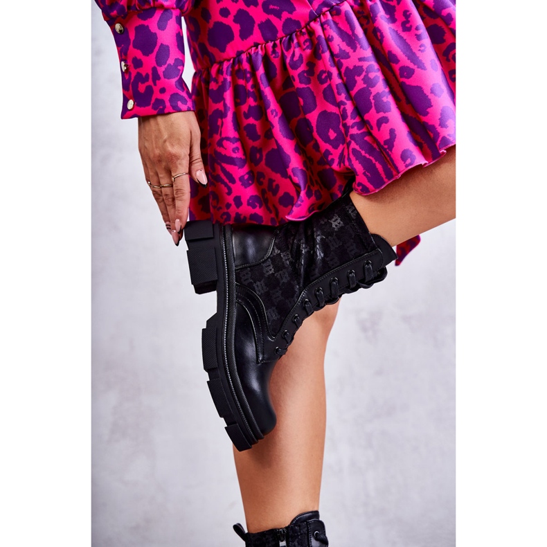 Magas női csizma, kötött fekete Verlon 1 Magas női csizma, kötött fekete Verlon 1