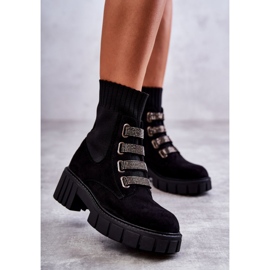 Hope fekete velúr bebújós zokni csizma 1