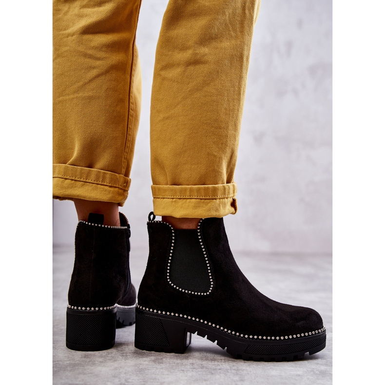 PG1 Női fekete Afaries csizma szegecsekkel 2