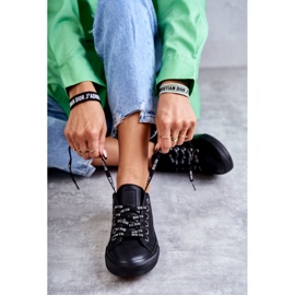 Női bőr tornacipő Big Star KK274106 Fekete 2