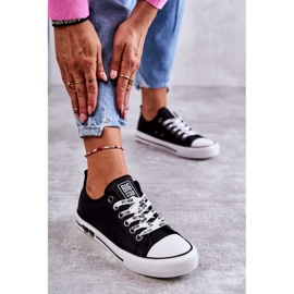 Női bőr tornacipő Big Star KK274096 Fekete 2