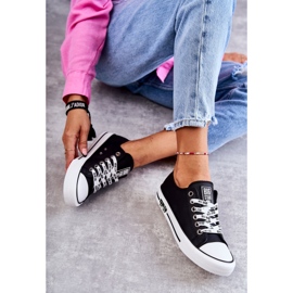 Női bőr tornacipő Big Star KK274096 Fekete 1