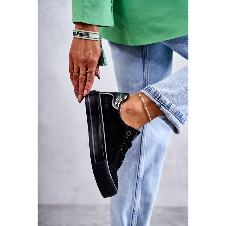 Női anyagú tornacipő Big Star KK274036 fekete 2