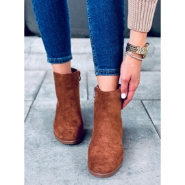 Verbe Camel velúr női Chelsea csizma barna 2