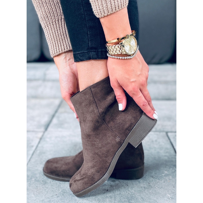 PA1 Verbe Green velúr női Chelsea csizma zöld 2