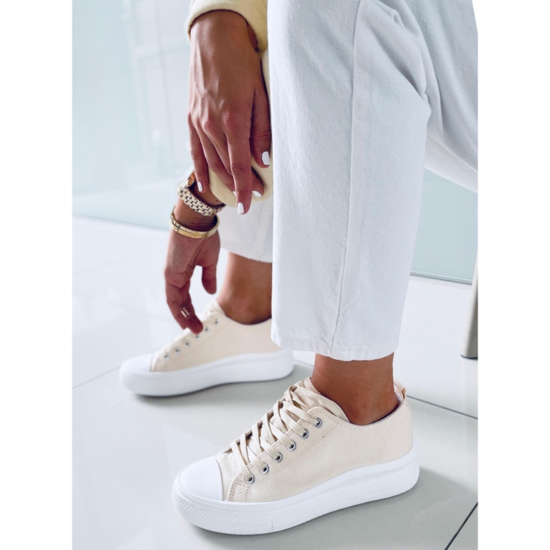 Női Ebbe Beige tornacipő bézs 1