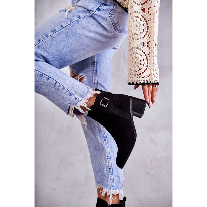 PS1 Velúr Fekete Csizma Egy Posta Fekete Vannes 2