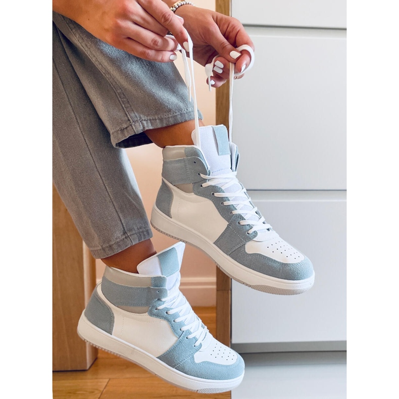 PA1 Dorcas Green bokáig érő tornacipő fehér kék 1