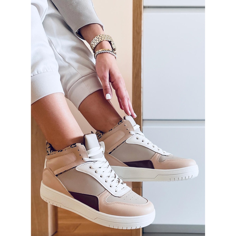 PA1 Ginger Khaki magas szárú tornacipő bézs 1