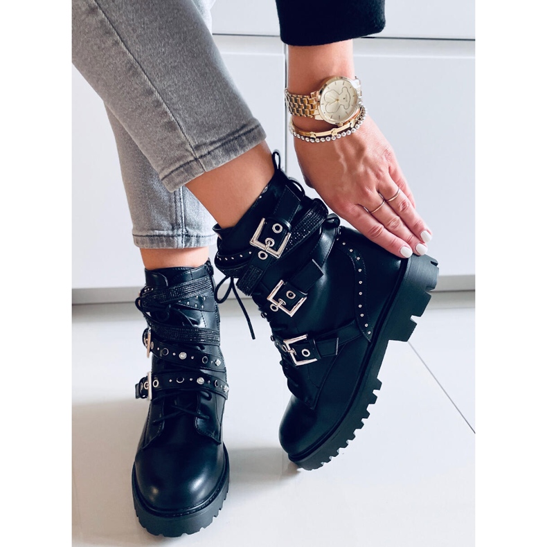 Fleur Fekete katonai csizma 2 Fleur Fekete katonai csizma 2