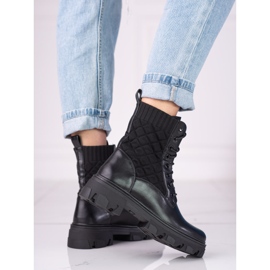 Shelovet női fűzős steppelt fekete táskák 2