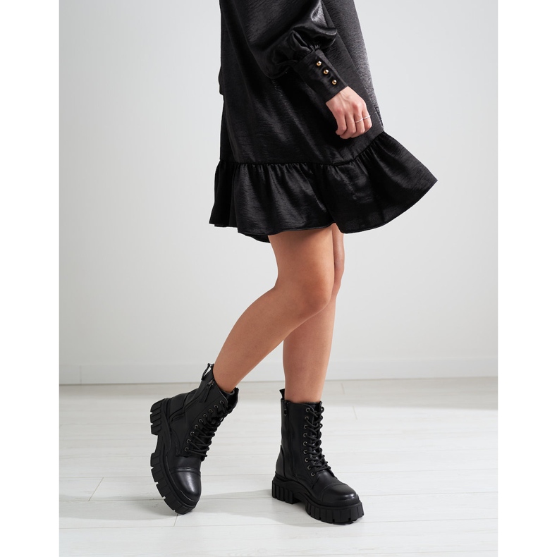 Fekete Shelovet női táskák dekoratív cipzárral 1