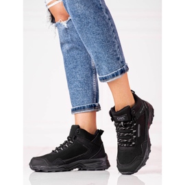 DK fekete női magas trekking cipő 1