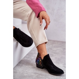 Maciejka bőr csizma foltokkal 04091-39 fekete sokszínű 1