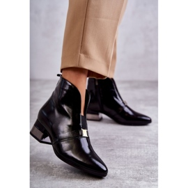 Lapos sarkú bőrcsizma Laura Messi 2268 fekete 1