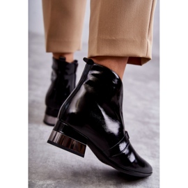 Lapos sarkú bőrcsizma Laura Messi 2268 fekete 2