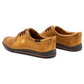 Polbut Bőr férfi cipő 343 perforáció piros bézs 5 Polbut Bőr férfi cipő 343 perforáció piros bézs 5