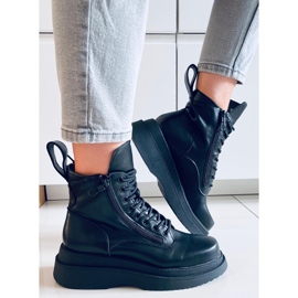 Edvin Black magas talpú bokacsizma fekete 1