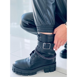 Katonai Maude Black csizma fekete 2