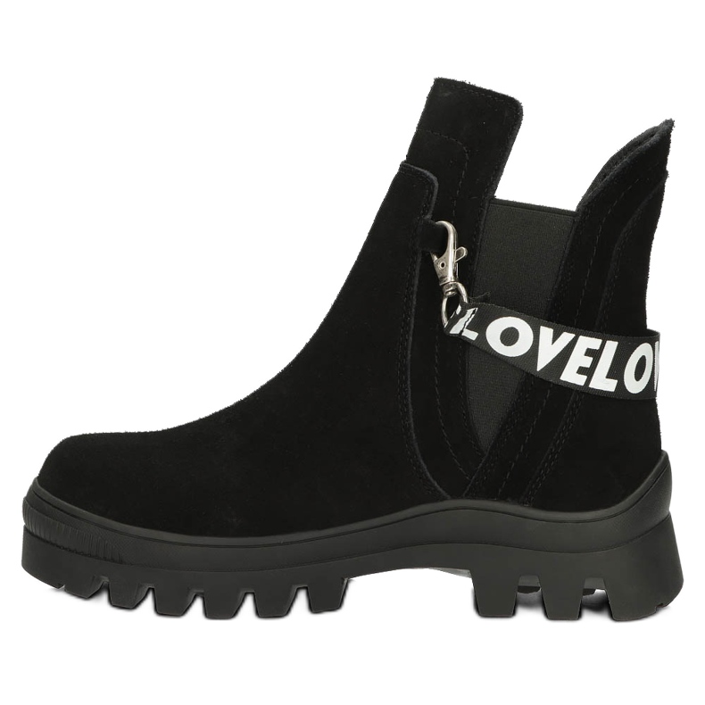 Velúr bebújós bokacsizma díszítéssel Filippo DBT3927 fekete 3