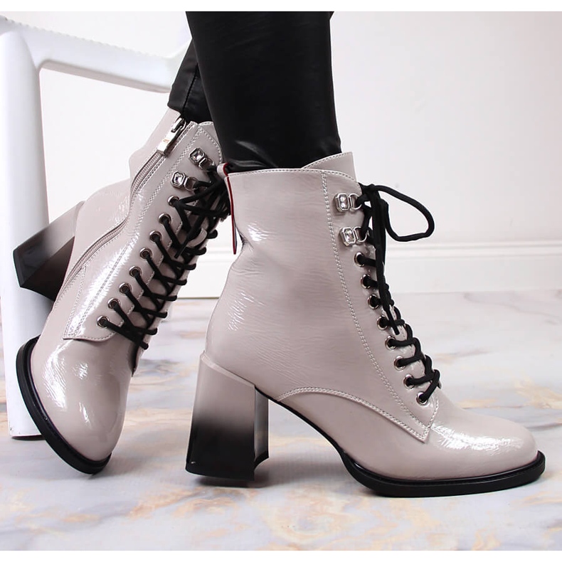 S.Barski Botra lakkozott csizma, meleg szürke S. Barski 1