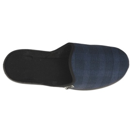 Befado férfi pu papucs 089M414, sötétkék kockás 2