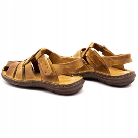 Polbut Férfi bőr szandál 211 bézs 4