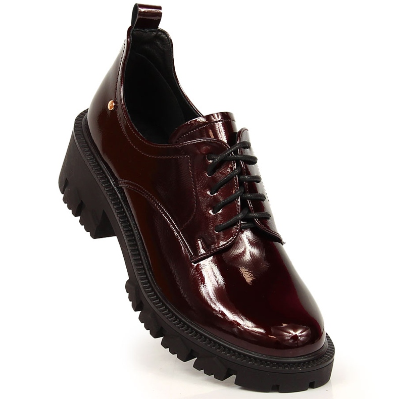 Női bordó lakkozott naplopók Potocki piros sokszínű 1