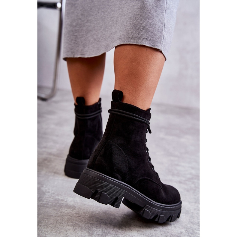 PG1 Velúr meleg csizma Workers Black Darvin fekete 2