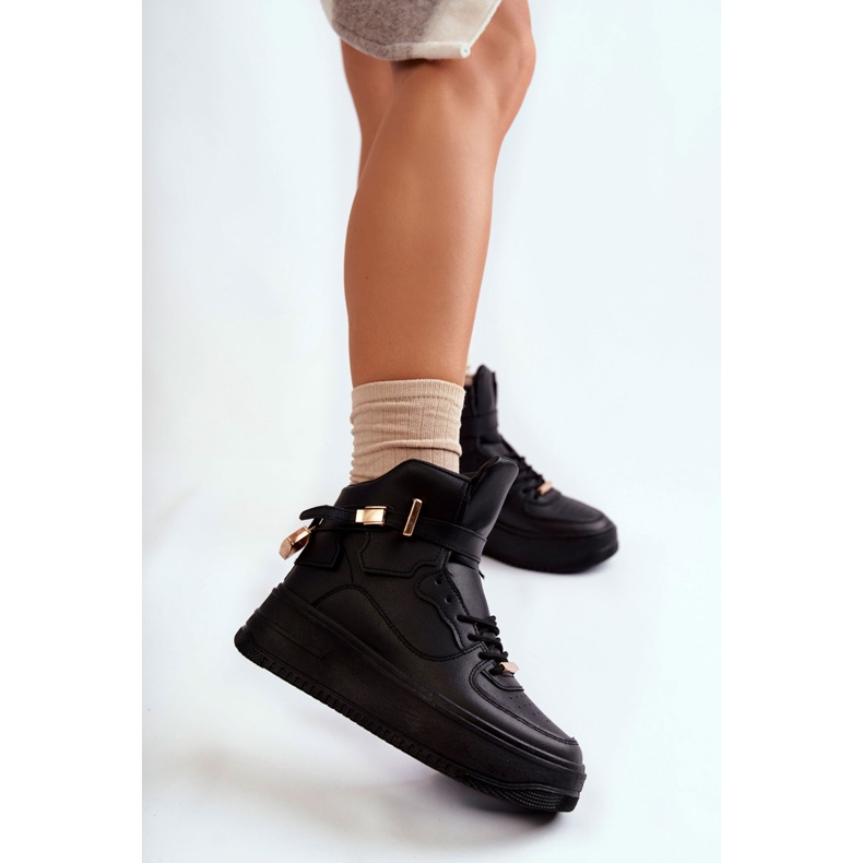 Női szigetelt magas sportcipő fekete Lexa 1