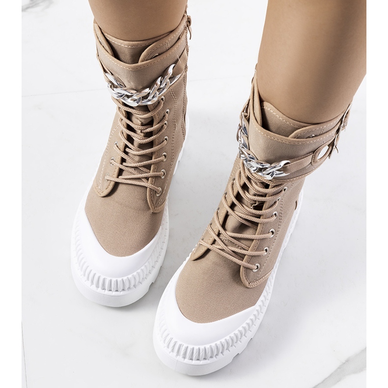 BM Barna tornacipő Taus lánccal khaki zöld 1 BM Barna tornacipő Taus lánccal khaki zöld 1