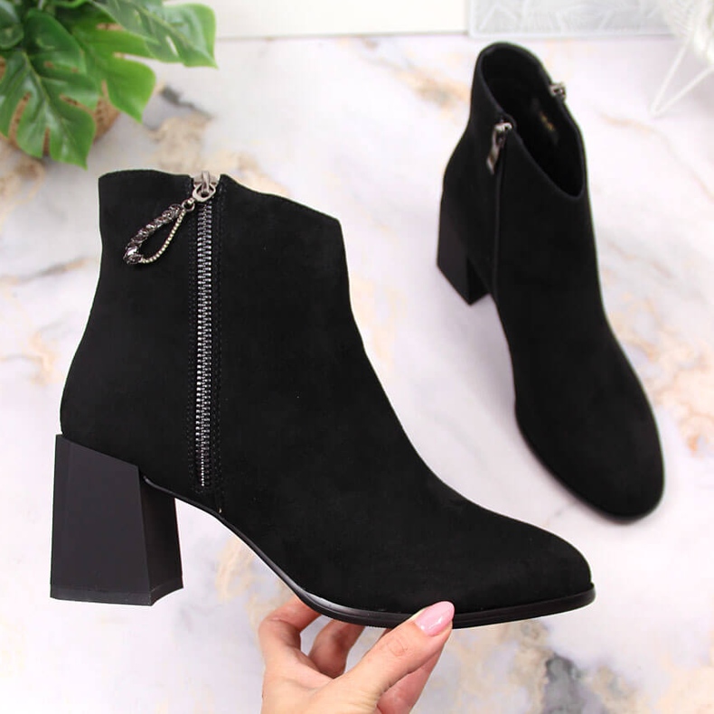 S.Barski Női csizma fekete velúr blokkon, S. Bararskitól 1