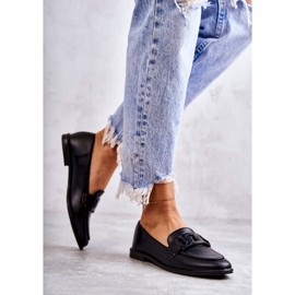 FB2 Női bőrcipők fekete Kerrie díszítéssel 1